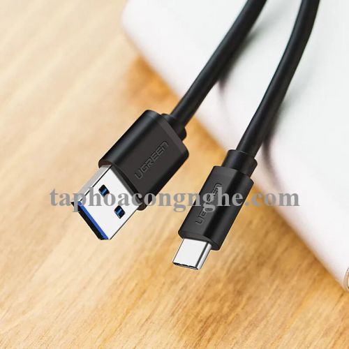 Ugreen 20881 0.5M màu đen Cáp dữ liệu USB 3.0 sang Type-C truyền dữ liệu từ máy tính ra điện thoại dài US184 30020881